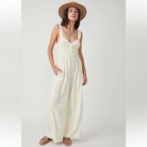 Free People After All Ruched One Piece Jumpsuit Small